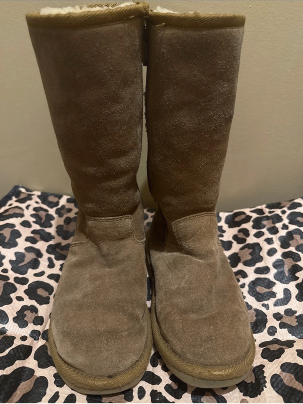 UGG Tall Suede Winter Boots in Brown